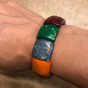 Multi color tile bracelet